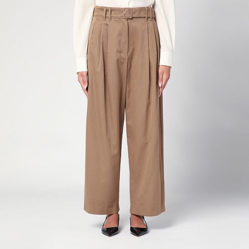 Beige wide trousers with belt - 'S Max Mara - Modalova