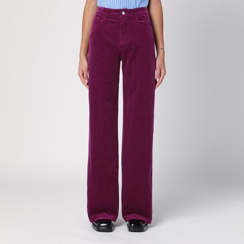 Purple corduroy palazzo trousers - Department 5 - Modalova