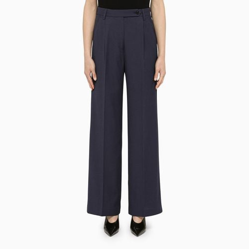 Navy viscose trousers - Department 5 - Modalova