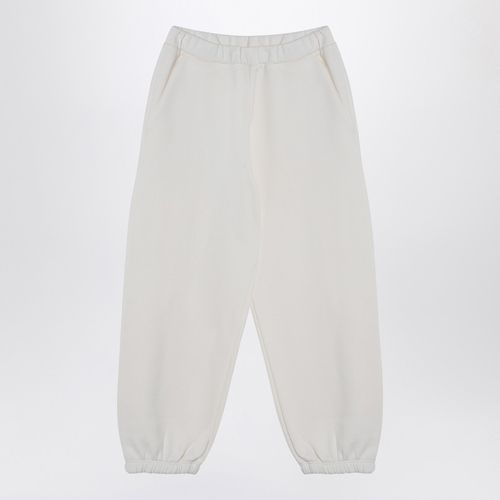 Ivory cotton-blend jogging trousers - Douuod - Modalova