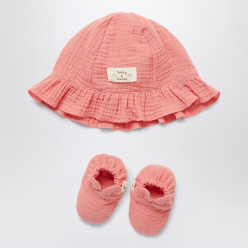Set with hat and peony pink booties - Teddy & Minou - Modalova