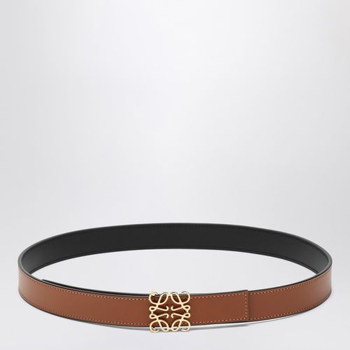 Brown leather Anagram belt - Loewe - Modalova