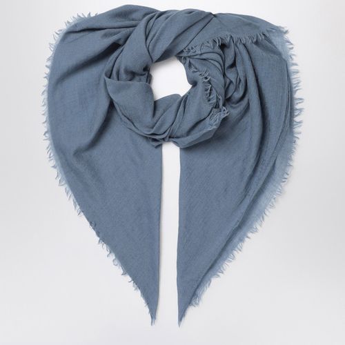 Oxford blue wool-silk blend scarf - Destin - Modalova