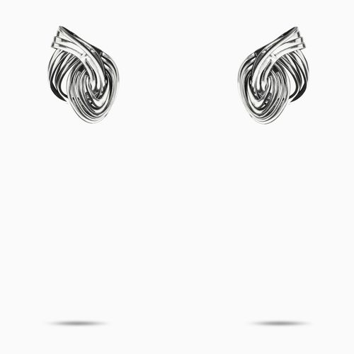 Not a Knot metallic silver earrings - SO-LE STUDIO - Modalova