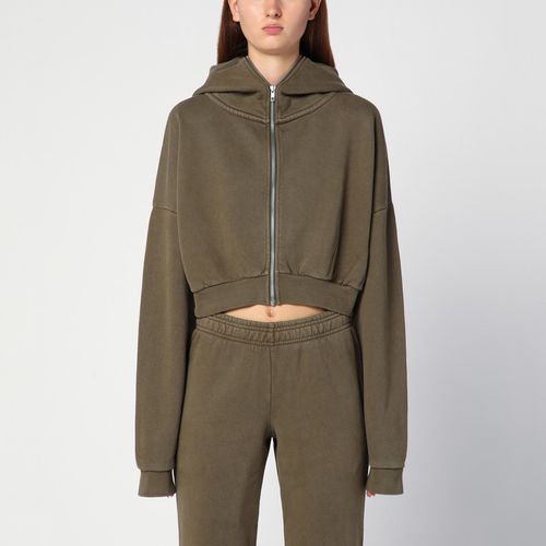 Organic cotton military cropped sweatshirt - Entire Studios - Modalova