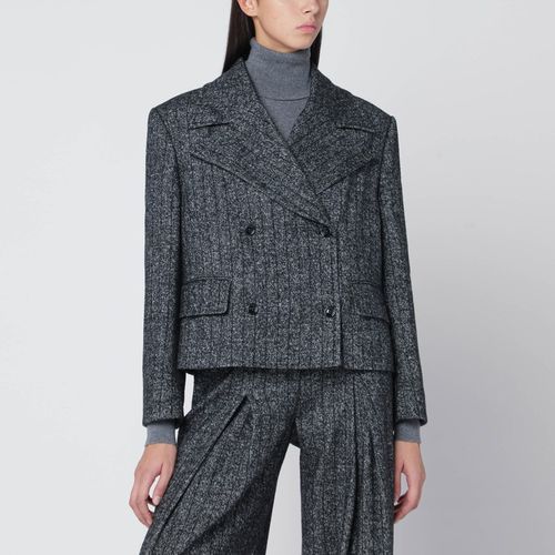 Dark short oversized striped jacket - Dolce&Gabbana - Modalova