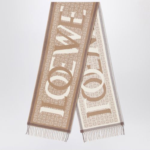 Love LOEWE white and beige scarf - Loewe - Modalova