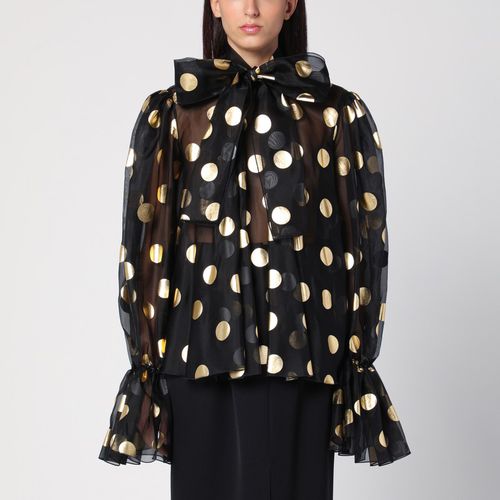 Silk organza lamé polka dot blouse - Dolce&Gabbana - Modalova