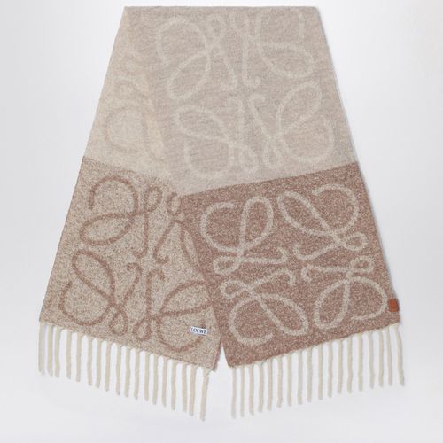 Anagram beige/white scarf - Loewe - Modalova