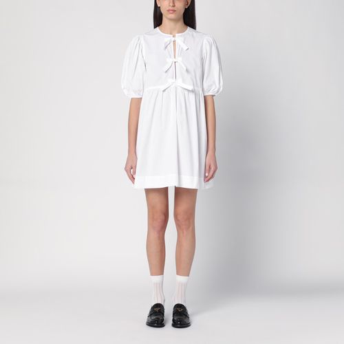 White mini dress with bows - GANNI - Modalova