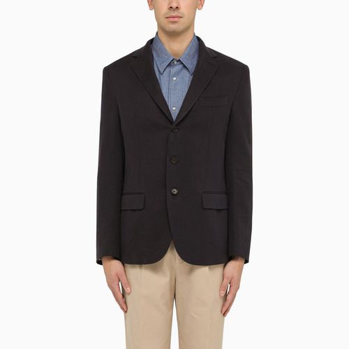 Single-breasted blue linen jacket - Loro Piana - Modalova