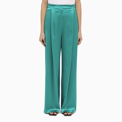 Green silk wide trousers - Max Mara Pianoforte - Modalova