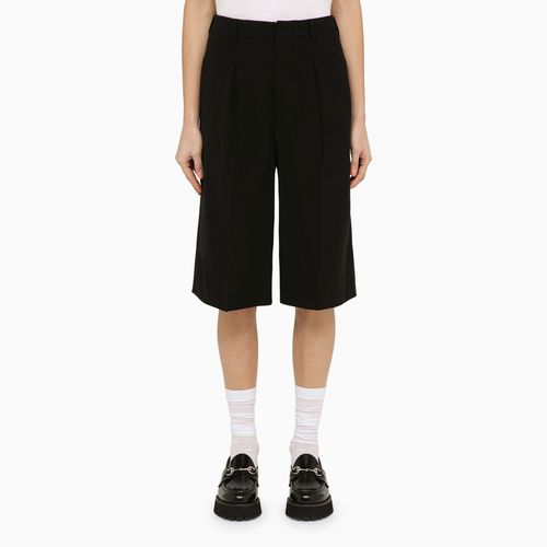 Black wool-blend bermuda shorts - Ami Paris - Modalova