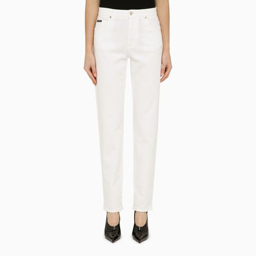 Regular white cotton pants - Dolce&Gabbana - Modalova