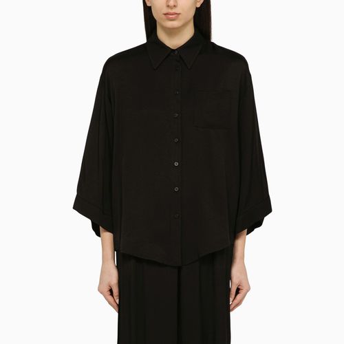 Black viscose shirt - Federica Tosi - Modalova