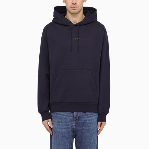 Blue hoodie with logo on chest - Marni - Modalova