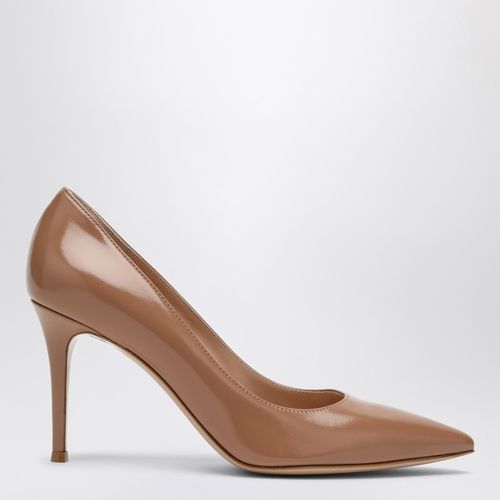 Décolleté Gianvito 85 in pelle color caramello - Gianvito Rossi - Modalova