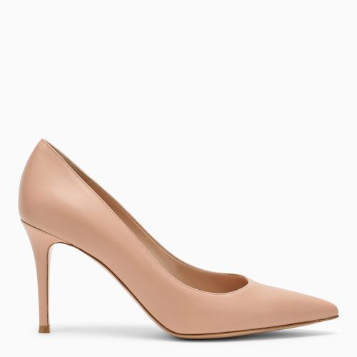 Décolleté Gianvito 85 color pesca in pelle - Gianvito Rossi - Modalova