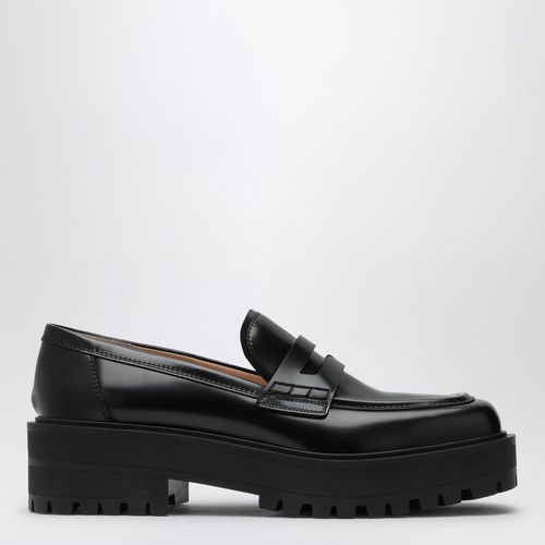 Black leather loafer - Gianvito Rossi - Modalova