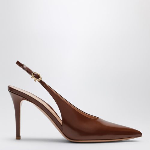 Havana patent leather slingback pumps - Gianvito Rossi - Modalova