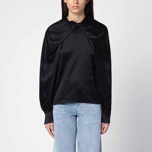 Blusa nera in raso di seta - Max Mara Pianoforte - Modalova