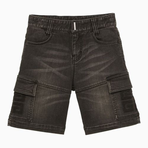 Denim washed-out cargo bermuda shorts - Givenchy - Modalova