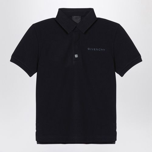 Black cotton polo shirt with logo - Givenchy - Modalova