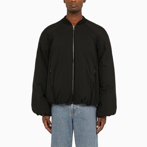 Black padded fabric bomber jacket - Loewe - Modalova