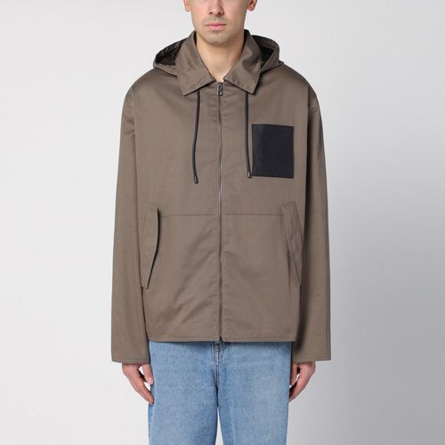 Khaki brown hooded jacket - Loewe - Modalova