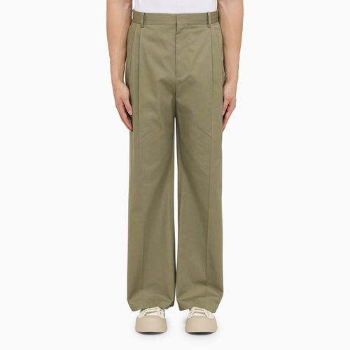 Military green pleated trousers - Loewe - Modalova