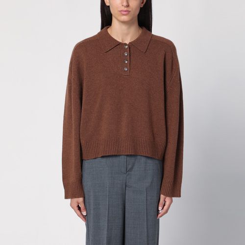 Brown cashmere polo shirt - Loulou Studio - Modalova