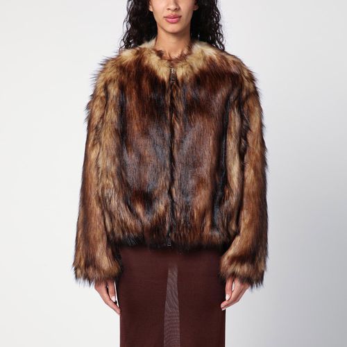 Faux fur zip jacket - HALFBOY - Modalova