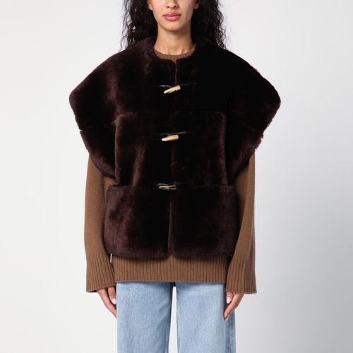 Brown faux fur coat - HALFBOY - Modalova