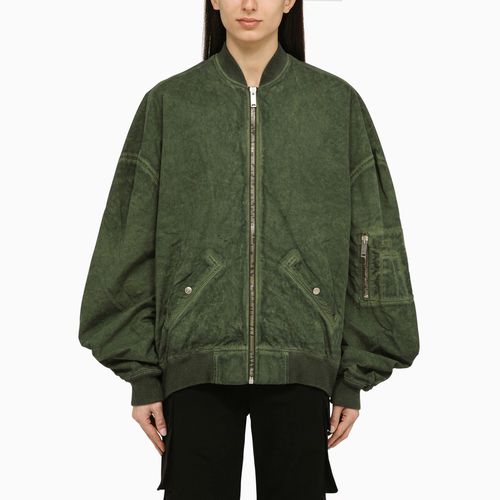 Bomber over verde in cotone - HALFBOY - Modalova