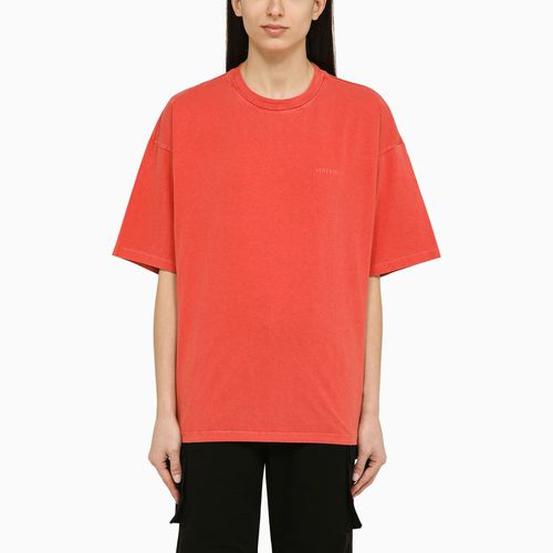 T-shirt girocollo rossa con logo - HALFBOY - Modalova