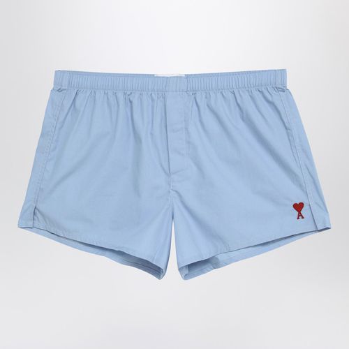 Hellblaue Shorts Ami de Coeur aus Baumwolle - Ami Paris - Modalova