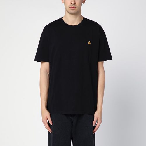 S/S Chase Black Cotton T-Shirt - Carhartt WIP - Modalova