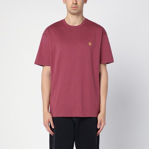 Dusty Fuchsia/Gold S/S Chase T-Shirt aus Baumwolle - Carhartt WIP - Modalova