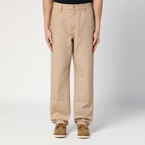 Dusty Brown Rinsed Double Knee Pant - Carhartt WIP - Modalova