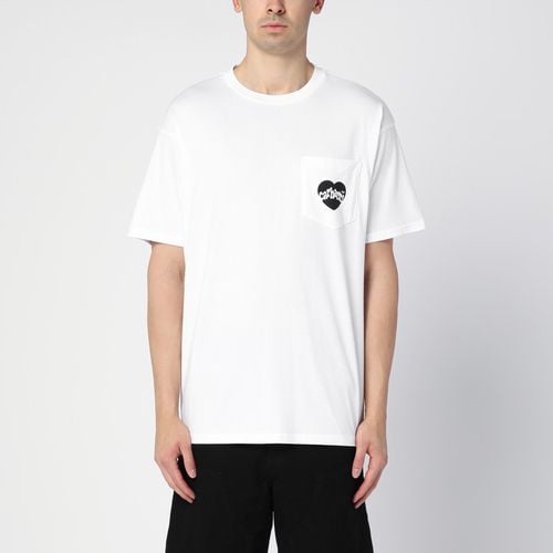 Amour Pocket S/S T-Shirt aus weißer Baumwolle - Carhartt WIP - Modalova