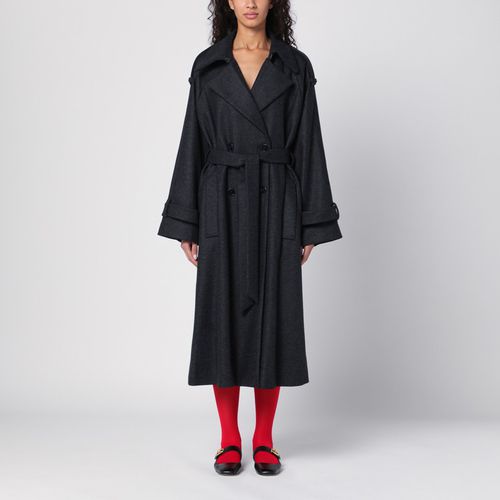 Anthracite grey wool overcoat - IVY OAK - Modalova