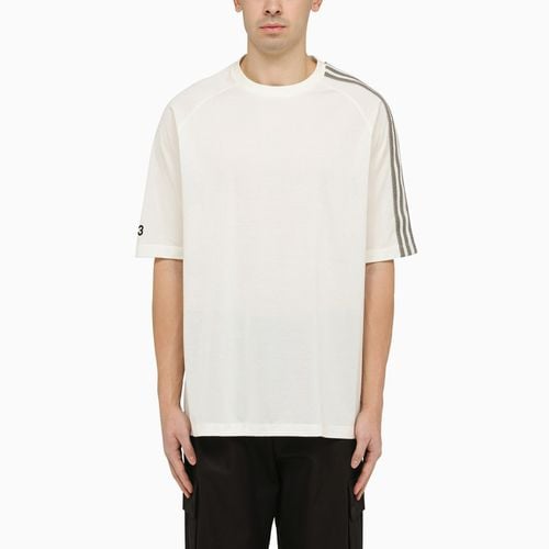 White crew-neck t-shirt with logo - adidas Y-3 - Modalova