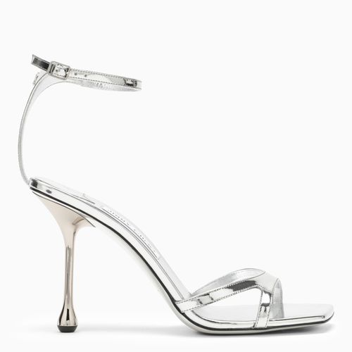 Ixia 95 metallic silver leather sandal - Jimmy Choo - Modalova