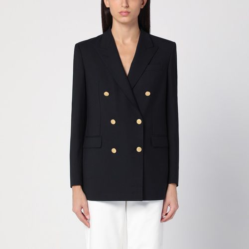 Wool-blend double-breasted jacket - Tagliatore - Modalova