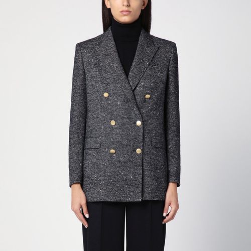 Double-breasted jacket in wool blend - Tagliatore - Modalova