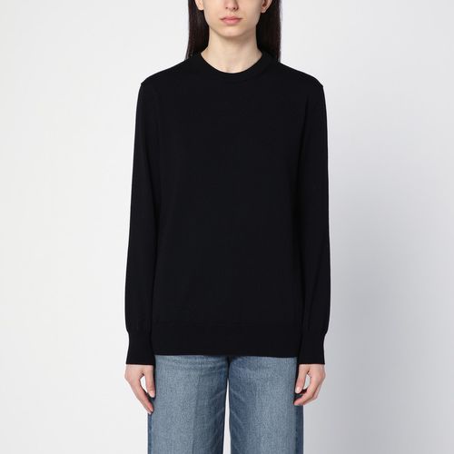 Schwarzer Wollpullover mit Rundhalsausschnitt - Jil Sander - Modalova