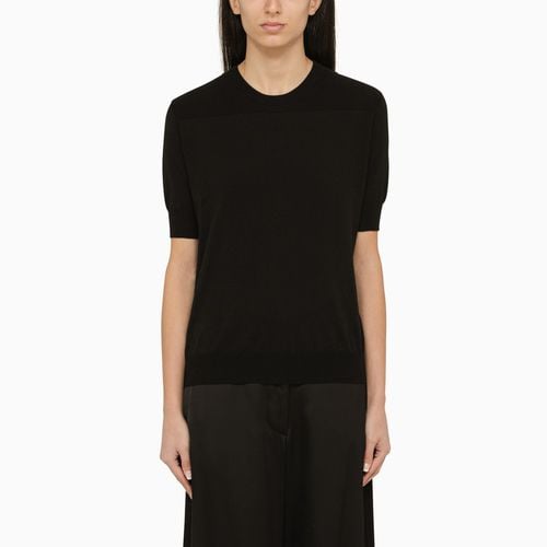 Maglia a manica corta nera in cotone - Jil Sander - Modalova