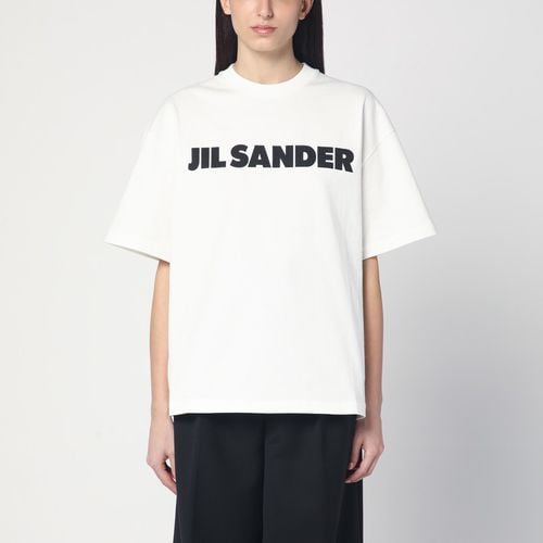 T-shirt ampia bianca con logo - Jil Sander - Modalova