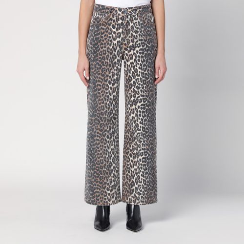 Izey jeans with leopard print - GANNI - Modalova