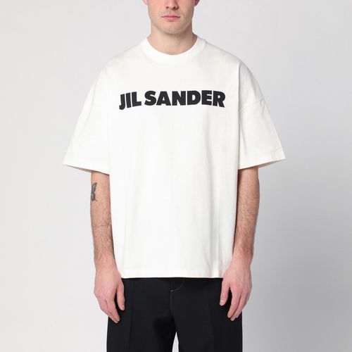 T-shirt ampia bianca con logo - Jil Sander - Modalova